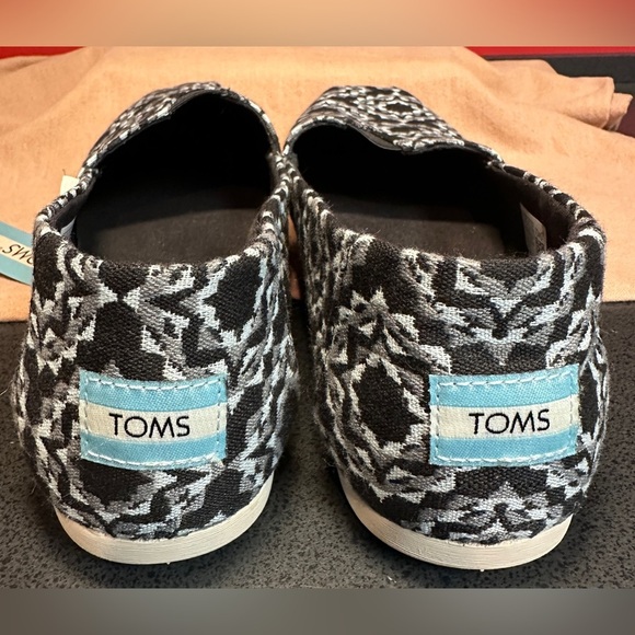 New With Tags Tom’s Classic Alpargata Loafer Flats Black & Gray Women’s Sz 10 - Picture 3 of 11
